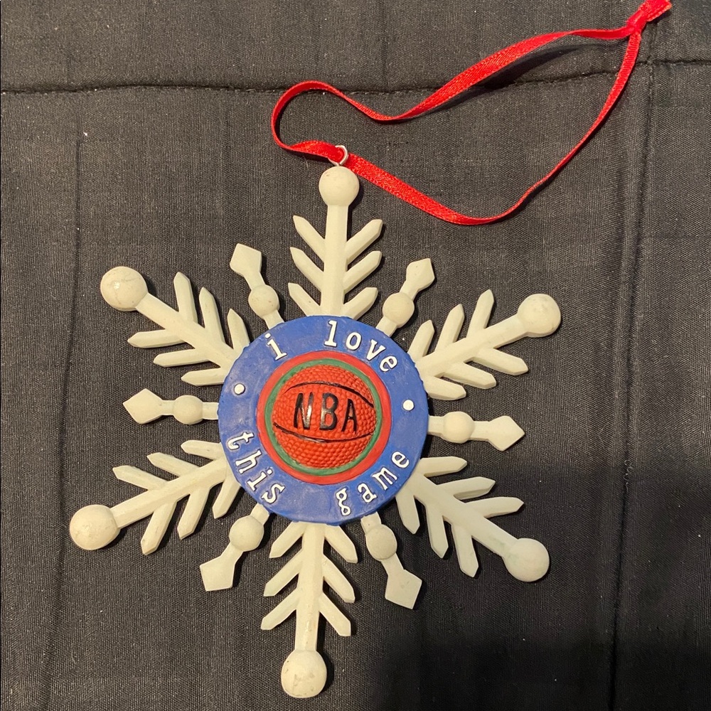 💙NBA Fans (I Love This Game)Christmas Snowflake Ornament